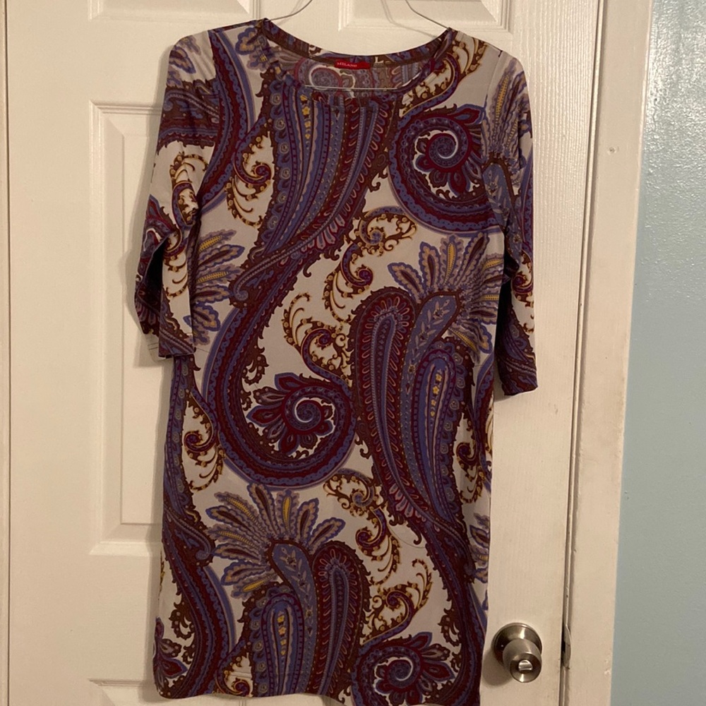 Milano 3/4 Sleeve Mini Dress